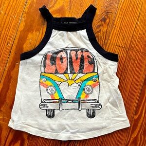 Tiny Whales Ringer Graphic Tank - Size 2T - Hippie Love Bus